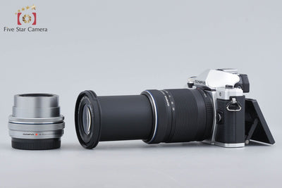 【中古】OLYMPUS オリンパス OM-D E-M10 Mark II EZ ダブルズームキット シルバー シャッター回数僅少 元箱付き