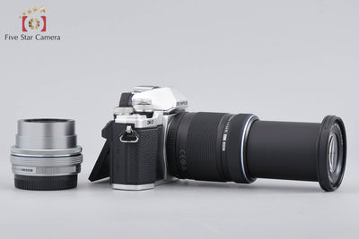 【中古】OLYMPUS オリンパス OM-D E-M10 Mark II EZ ダブルズームキット シルバー シャッター回数僅少 元箱付き