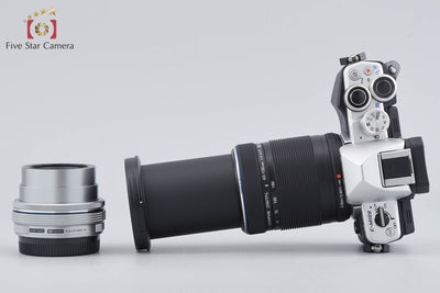 【中古】OLYMPUS オリンパス OM-D E-M10 Mark II EZ ダブルズームキット シルバー シャッター回数僅少 元箱付き