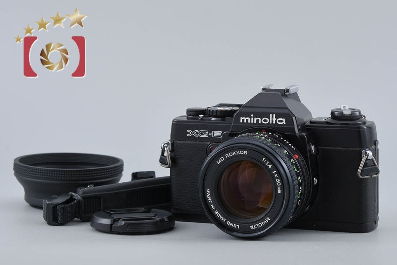 【中古】MINOLTA ミノルタ XG-E ブラック + MD ROKKOR 50mm f/1.4