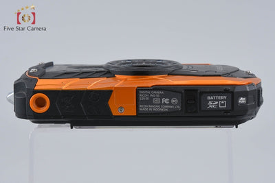 【中古】RICOH リコー PENTAX ペンタックス WG-50 オレンジ 防水デジタルカメラ
