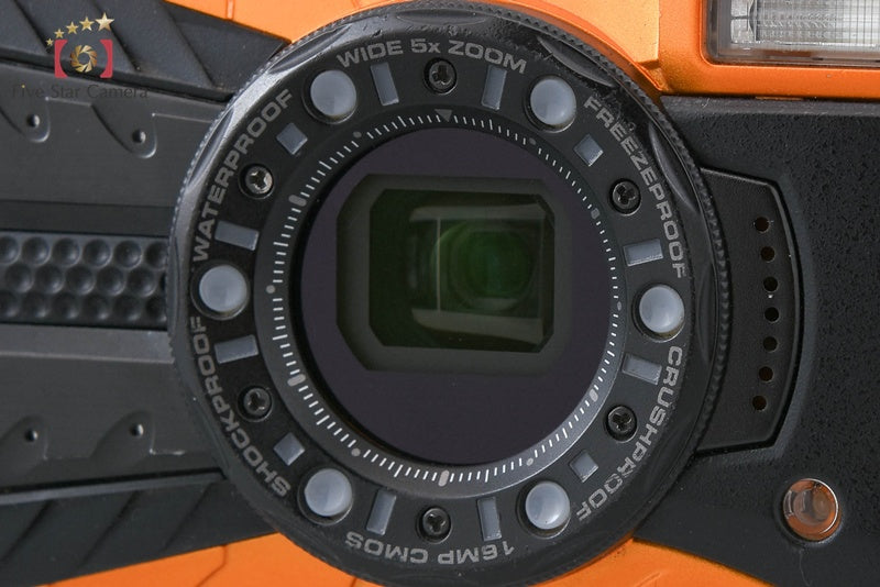 中古】RICOH リコー PENTAX ペンタックス WG-50 オレンジ 防水デジタル