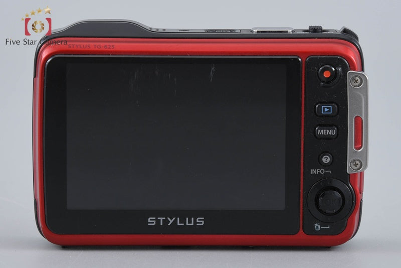 中古】OLYMPUS オリンパス STYLUS TG-625 Tough レッド 防水デジタル