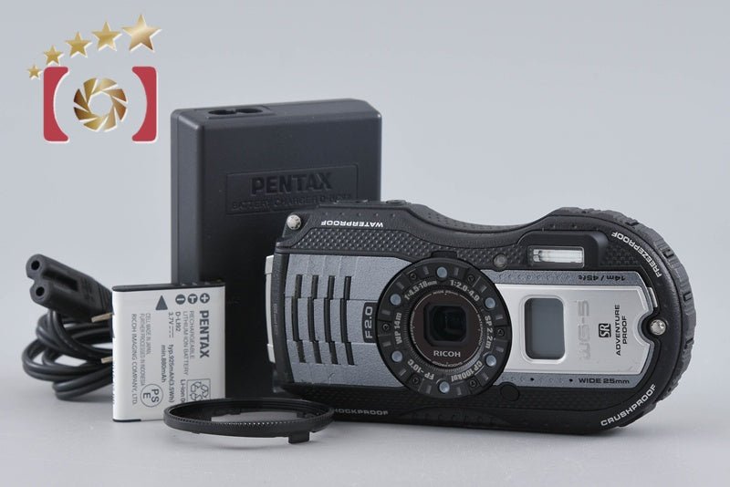 【中古】RICOH リコー PENTAX ペンタックス WG-5 GPS ガンメタリック 防水デジタルカメラ シャッター回数僅少