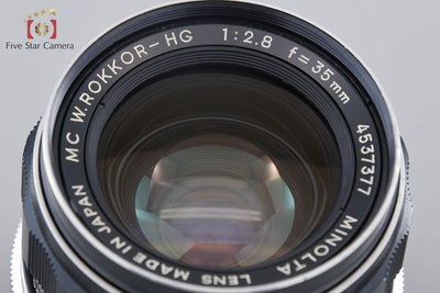 【中古】MINOLTA ミノルタ MC W.ROKKOR-HG 35mm f/2.8