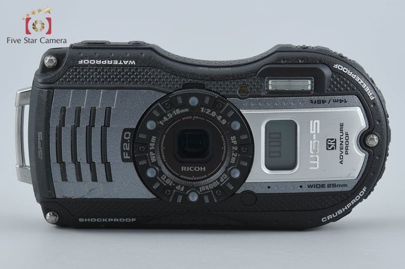 【中古】RICOH リコー PENTAX ペンタックス WG-5 GPS ガンメタリック 防水デジタルカメラ シャッター回数僅少