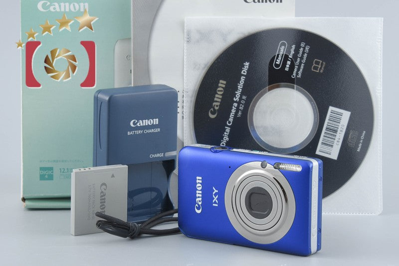 【中古】Canon キヤノン IXY 210F ブルー コンパクトデジタルカメラ 元箱付き