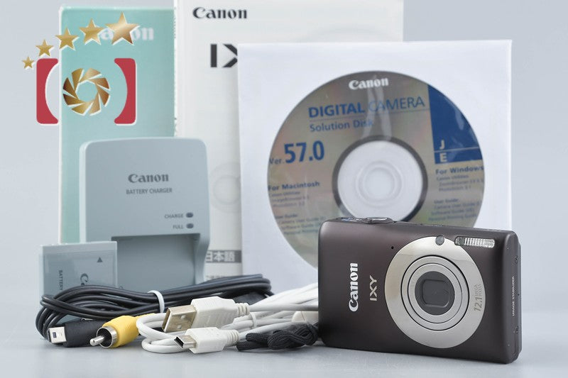 【中古】Canon キヤノン IXY 200F ブラウン コンパクトデジタルカメラ 元箱付き