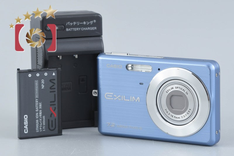 【中古】Casio EXILIM EX-Z77 ブルー コンパクトデジタルカメラ