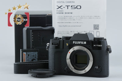 【中古】FUJIFILM 富士フイルム X-T50 ブラック ミラーレス一眼カメラ シャッター回数僅少 元箱付き