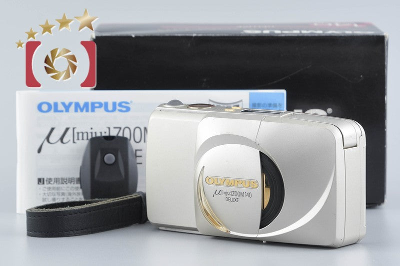 【中古】OLYMPUS オリンパス μ[mju:] ZOOM 140 DELUXE コンパクトフィルムカメラ 元箱付き