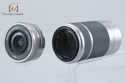【中古】SONY ソニー α NEX-5T シルバー ダブルズームレンズキット シャッター回数僅少 元箱付き