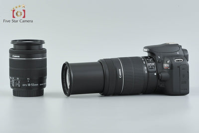 【中古】Canon キヤノン EOS Kiss X7 ダブルズームキット ブラック シャッター回数僅少 元箱付き