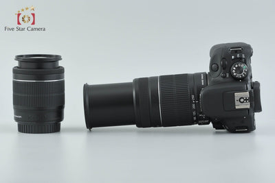 【中古】Canon キヤノン EOS Kiss X7 ダブルズームキット ブラック シャッター回数僅少 元箱付き