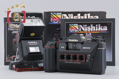 【中古】Nishika ニシカ 3D N8000 + TWIN LIGHT 3010 フラッシュ 元箱付き