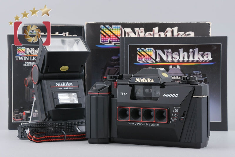 【中古】Nishika ニシカ 3D N8000 + TWIN LIGHT 3010 フラッシュ 元箱付き