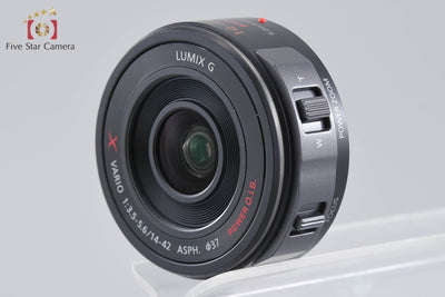 【中古】Panasonic パナソニック LUMIX G X VARIO 14-42mm f/3.5-5.6 ASPH. POWER O.I.S. H-PS14042 ブラック