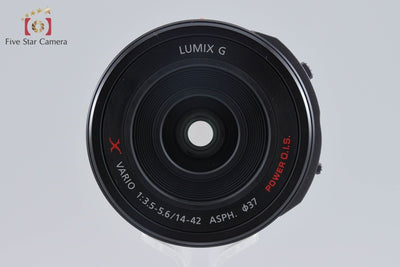 【中古】Panasonic パナソニック LUMIX G X VARIO 14-42mm f/3.5-5.6 ASPH. POWER O.I.S. H-PS14042 ブラック