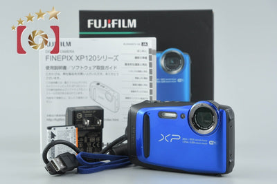 【中古】FUJIFILM 富士フイルム FINEPIX XP120 ブルー コンパクトデジタルカメラ 元箱付き