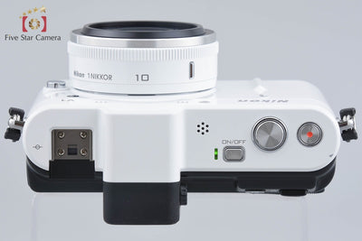 【中古】Nikon ニコン 1 V1 薄型レンズキット ホワイト シャッター回数僅少