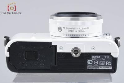 【中古】Nikon ニコン 1 V1 薄型レンズキット ホワイト シャッター回数僅少
