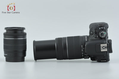 【中古】Canon キヤノン EOS Kiss X7 ダブルズームキット ブラック シャッター回数僅少