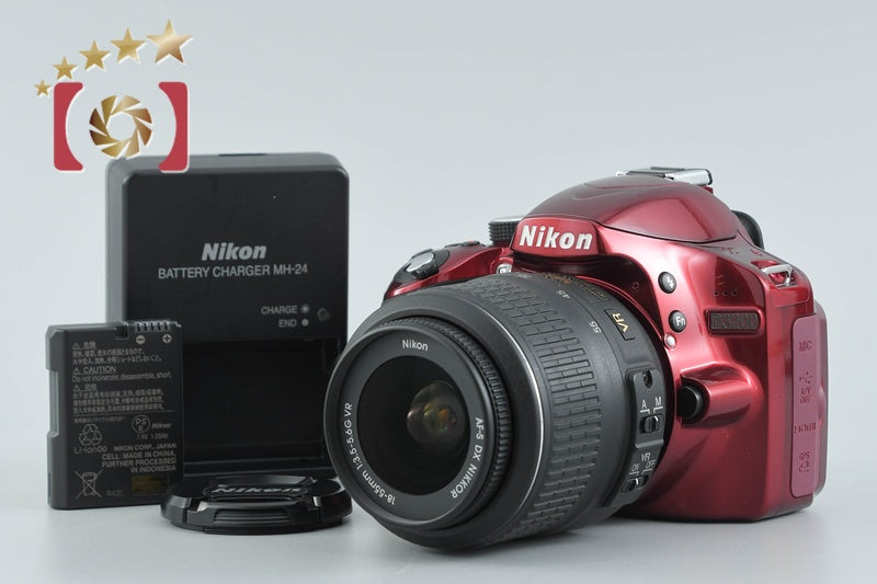 【中古】Nikon ニコン D3200 18-55 VR レンズキット レッド