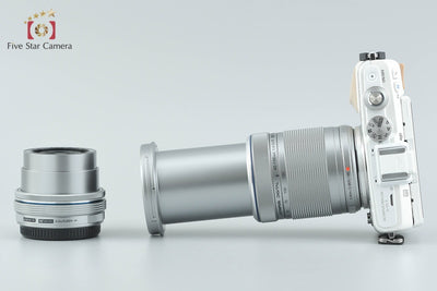 【中古】OLYMPUS オリンパス PEN Lite E-PL7 EZ ダブルズームキット ホワイト シャッター回数僅少 元箱付き