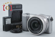 【中古】SONY ソニー α5000 ILCE-5000 パワーズームレンズキット シルバー シャッター回数僅少 多言語対応