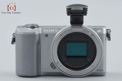 【中古】SONY ソニー α5000 ILCE-5000 パワーズームレンズキット シルバー シャッター回数僅少 多言語対応