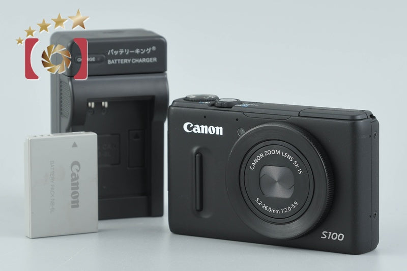 【中古】Canon キヤノン PowerShot S100 ブラック コンパクトデジタルカメラ