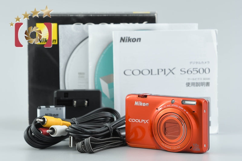 【中古】Nikon ニコン COOLPIX S6500 マンダリンオレンジ コンパクトデジタルカメラ 元箱付き