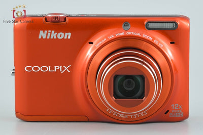 【中古】Nikon ニコン COOLPIX S6500 マンダリンオレンジ コンパクトデジタルカメラ 元箱付き