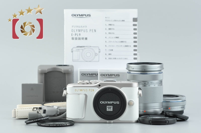 中古】OLYMPUS オリンパス PEN E-PL9 ホワイト EZ ダブルズームキット
