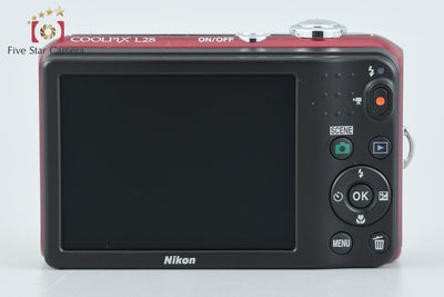 【中古】Nikon ニコン COOLPIX L28 レッド コンパクトデジタルカメラ