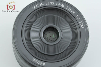 【中古】Canon キヤノン EF-M 22mm f/2 STM ブラック