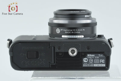【中古】Nikon ニコン 1 V1 薄型レンズキット ブラック シャッター回数僅少 元箱付き