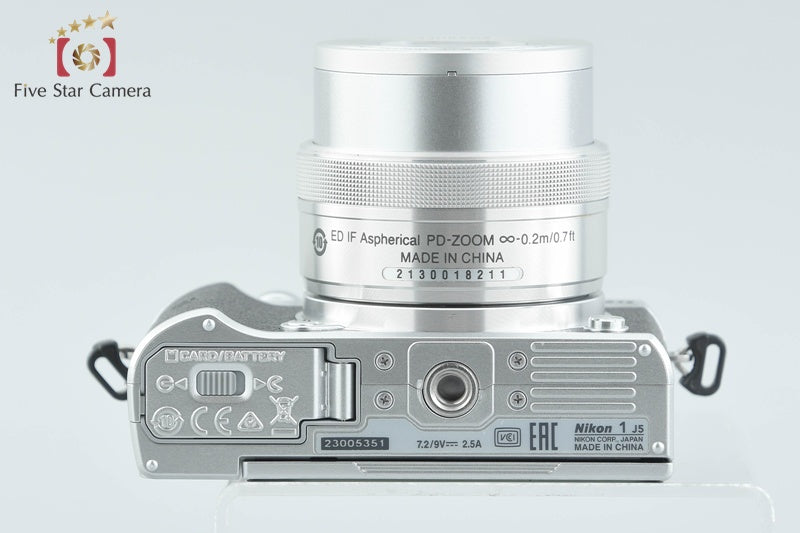 中古】Nikon ニコン 1 J5 シルバー 標準パワーズームキット – Five