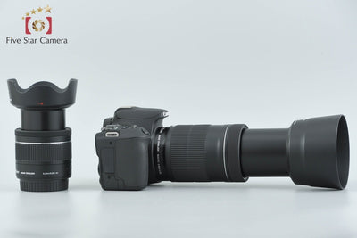 【中古】Canon キヤノン EOS Kiss X9 ダブルズームキット ブラック シャッター回数僅少