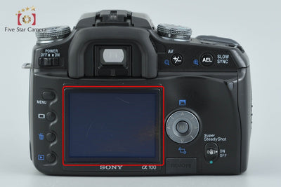 【中古】SONY ソニー α100 DSLR-A100W ダブルズームレンズキット ブラック