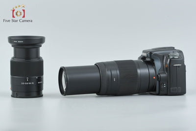 【中古】SONY ソニー α100 DSLR-A100W ダブルズームレンズキット ブラック