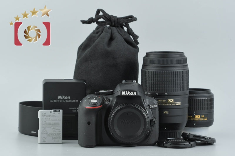 【中古】Nikon ニコン D5300 ダブルズームキット ブラック