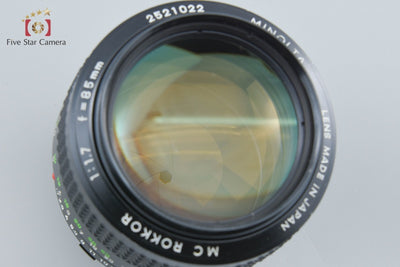 【中古】MINOLTA ミノルタ MC ROKKOR 85mm f/1.7