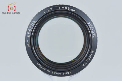 【中古】MINOLTA ミノルタ MC ROKKOR 85mm f/1.7