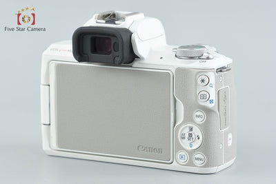 【中古】Canon キヤノン EOS Kiss M2 ダブルズームレンズキット ホワイト シャッター回数僅少 元箱付き