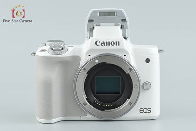 【中古】Canon キヤノン EOS Kiss M2 ダブルズームレンズキット ホワイト シャッター回数僅少 元箱付き