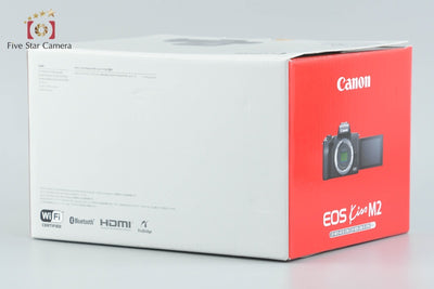 【中古】Canon キヤノン EOS Kiss M2 ダブルズームレンズキット ホワイト シャッター回数僅少 元箱付き