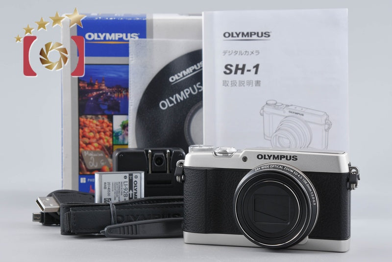 【中古】OLYMPUS オリンパス STYLUS SH-1 シルバー コンパクトデジタルカメラ 元箱付き