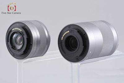 【中古】Canon キヤノン EOS Kiss M ダブルズームキット ホワイト シャッター回数僅少 元箱付き