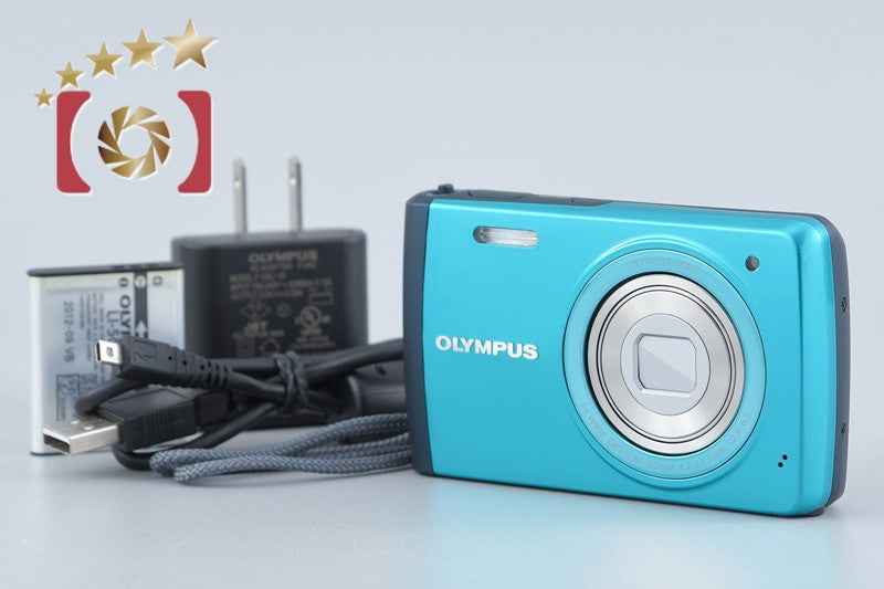 【中古】OLYMPUS オリンパス STYLUS VH-410 ブルー コンパクトデジタルカメラ